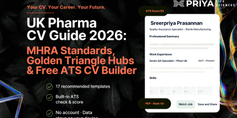 UK Pharma CV Guide 2026: MHRA Standards, Golden Triangle Hubs & Free ATS CV Builder