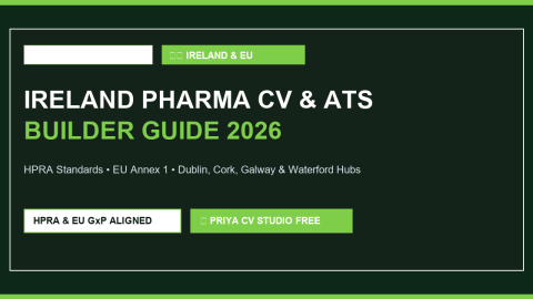 Master the Ireland & EU Pharma CV in 2026: HPRA Standards, ATS Templates & Industry Examples