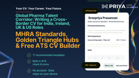 Global Pharma Talent Corridor: Writing a Cross-Border CV for India, Ireland, UK & US Roles